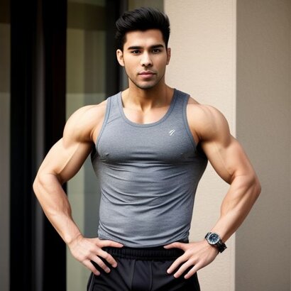 Ripped woman working out